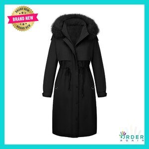 Long Winter Parka Jacket Plus Size Warm Hooded Oversized Chic Coat